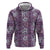 Hawaii Vintage Violet Hibiscus Tapa Pattern Hoodie