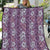 Hawaii Vintage Violet Hibiscus Tapa Pattern Quilt