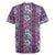 Hawaii Vintage Violet Hibiscus Tapa Pattern Rugby Jersey