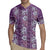 Hawaii Vintage Violet Hibiscus Tapa Pattern Rugby Jersey