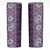 Hawaii Vintage Violet Hibiscus Tapa Pattern Skinny Tumbler