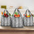 Hawaii Vintage Gray Hibiscus Tapa Pattern Grocery Bag