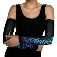 Aotearoa New Zealand Arm Sleeves Koru Fern Blue Gradient - Polynesian Pride