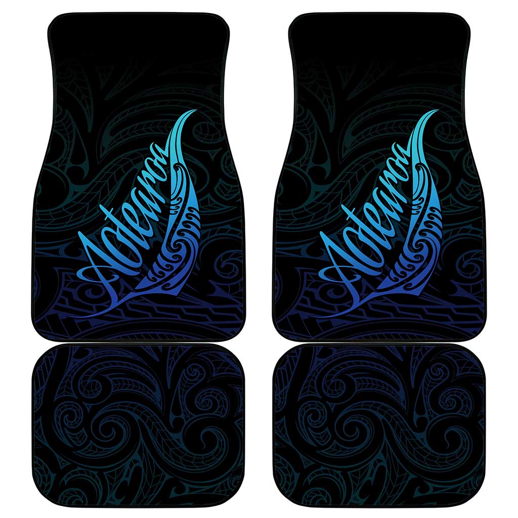 Aotearoa New Zealand Car Mats Koru Fern Blue Gradient