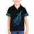 Aotearoa New Zealand Family Matching Off Shoulder Short Dress and Hawaiian Shirt Koru Fern Blue Gradient