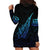 Aotearoa New Zealand Hoodie Dress Koru Fern Blue Gradient