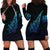 Aotearoa New Zealand Hoodie Dress Koru Fern Blue Gradient