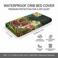 Hawaii Discoverers Day Baby Bed Cover Polynesian Fish Hook With Hibiscus Reggae LT05 - Polynesian Pride