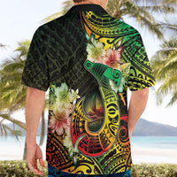 Hawaii Discoverers Day Hawaiian Shirt Polynesian Fish Hook With Hibiscus Reggae LT05 - Polynesian Pride