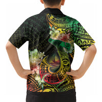 Hawaii Discoverers Day Hawaiian Shirt Polynesian Fish Hook With Hibiscus Reggae LT05 - Polynesian Pride