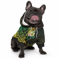 Hawaii Discoverers Day Pet Hoodie Polynesian Fish Hook With Hibiscus Reggae