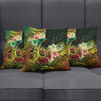 Hawaii Discoverers Day Pillow Cover Polynesian Fish Hook With Hibiscus Reggae LT05 - Polynesian Pride