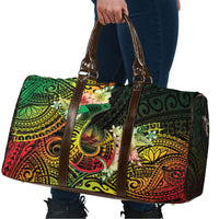 Hawaii Discoverers Day Travel Bag Polynesian Fish Hook With Hibiscus Reggae LT05 - Polynesian Pride