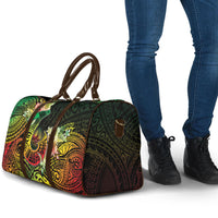 Hawaii Discoverers Day Travel Bag Polynesian Fish Hook With Hibiscus Reggae LT05 - Polynesian Pride