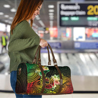 Hawaii Discoverers Day Travel Bag Polynesian Fish Hook With Hibiscus Reggae LT05 - Polynesian Pride