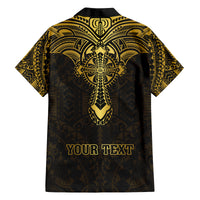 Personalized Polynesia Family Matching Long Sleeve Bodycon Dress and Hawaiian Shirt With Christian Cross LT05 - Polynesian Pride