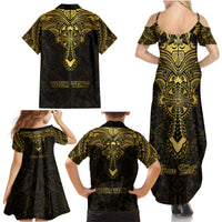 Personalized Polynesia Family Matching Summer Maxi Dress and Hawaiian Shirt With Christian Cross LT05 - Polynesian Pride