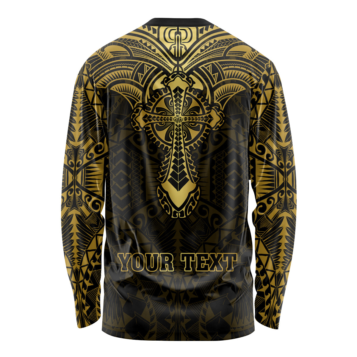 Personalized Polynesia Long Sleeve Shirt With Christian Cross LT05 - Polynesian Pride