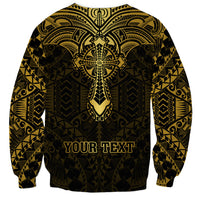Personalized Polynesia Sweatshirt With Christian Cross LT05 - Polynesian Pride