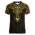 Personalized Polynesia Women V Neck T Shirt With Christian Cross LT05 Female Gold - Polynesian Pride