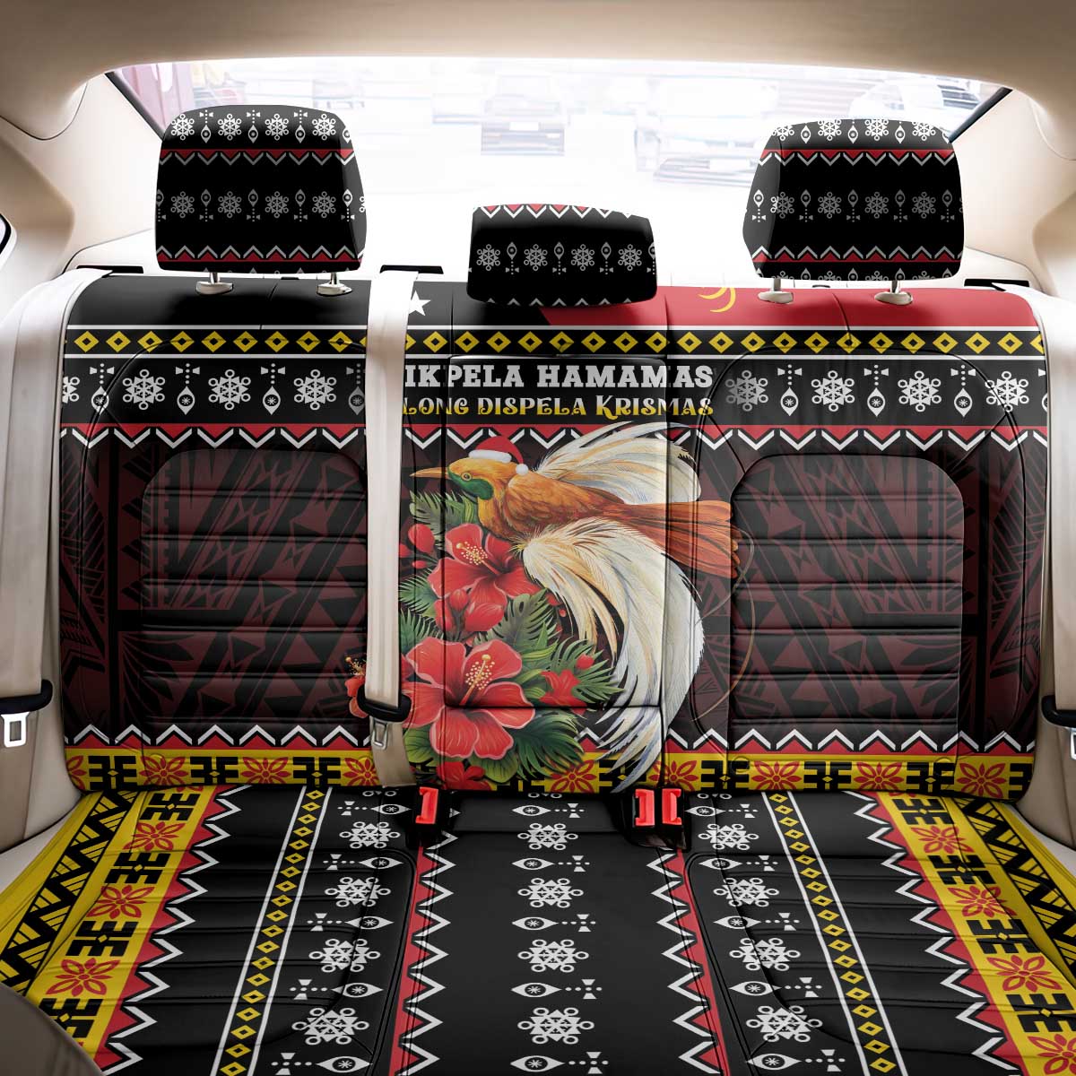 Papua New Guinea Christmas Back Car Seat Cover Bird Of Paradise Hamamas Krismas