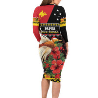 Papua New Guinea Christmas Family Matching Long Sleeve Bodycon Dress and Hawaiian Shirt Bird Of Paradise Hamamas Krismas LT05 - Polynesian Pride