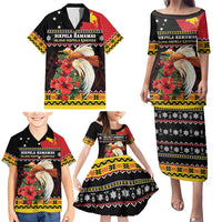 Papua New Guinea Christmas Family Matching Puletasi and Hawaiian Shirt Bird Of Paradise Hamamas Krismas LT05 - Polynesian Pride