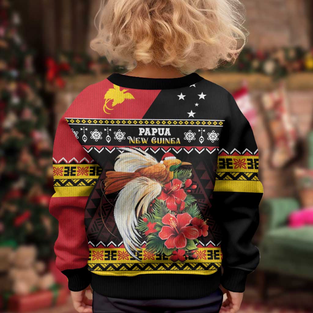Papua New Guinea Christmas Kid Ugly Christmas Sweater Bird Of Paradise Hamamas Krismas