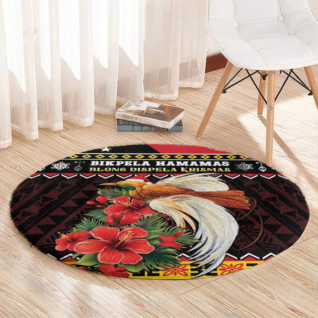 Papua New Guinea Christmas Round Carpet Bird Of Paradise Hamamas Krismas