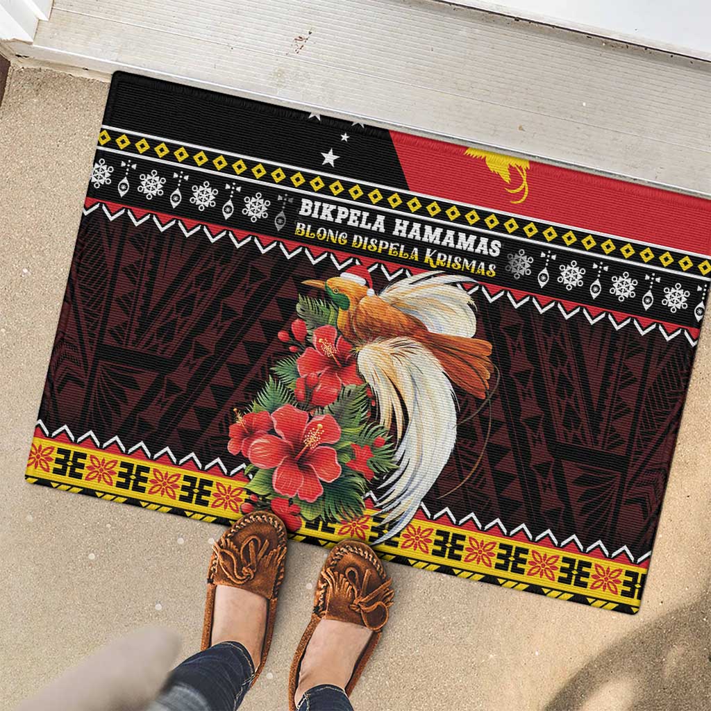 Papua New Guinea Christmas Rubber Doormat Bird Of Paradise Hamamas Krismas