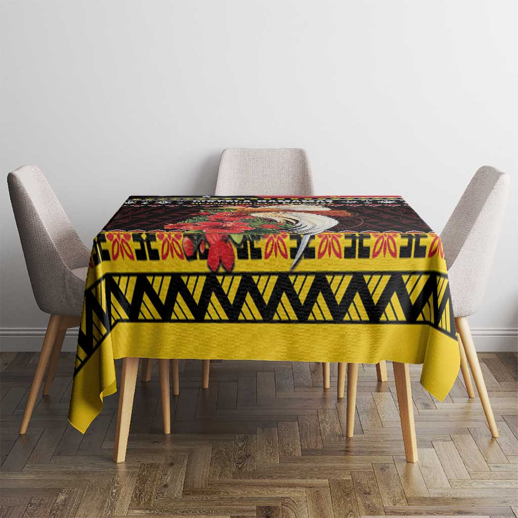 Papua New Guinea Christmas Tablecloth Bird Of Paradise Hamamas Krismas