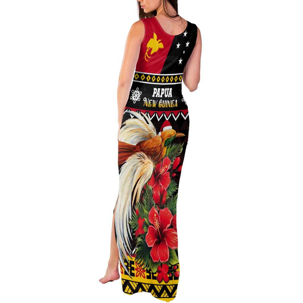 Papua New Guinea Christmas Tank Maxi Dress Bird Of Paradise Hamamas Krismas