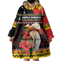 Papua New Guinea Christmas Wearable Blanket Hoodie Bird Of Paradise Hamamas Krismas