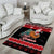 New Zealand Christmas Area Rug Funny Santa Riding Kiwi Meri Kirihimete