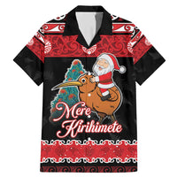New Zealand Christmas Family Matching Mermaid Dress and Hawaiian Shirt Funny Santa Riding Kiwi Meri Kirihimete