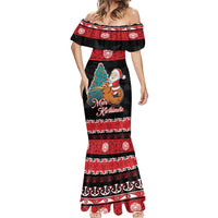 New Zealand Christmas Mermaid Dress Funny Santa Riding Kiwi Meri Kirihimete LT05 - Polynesian Pride