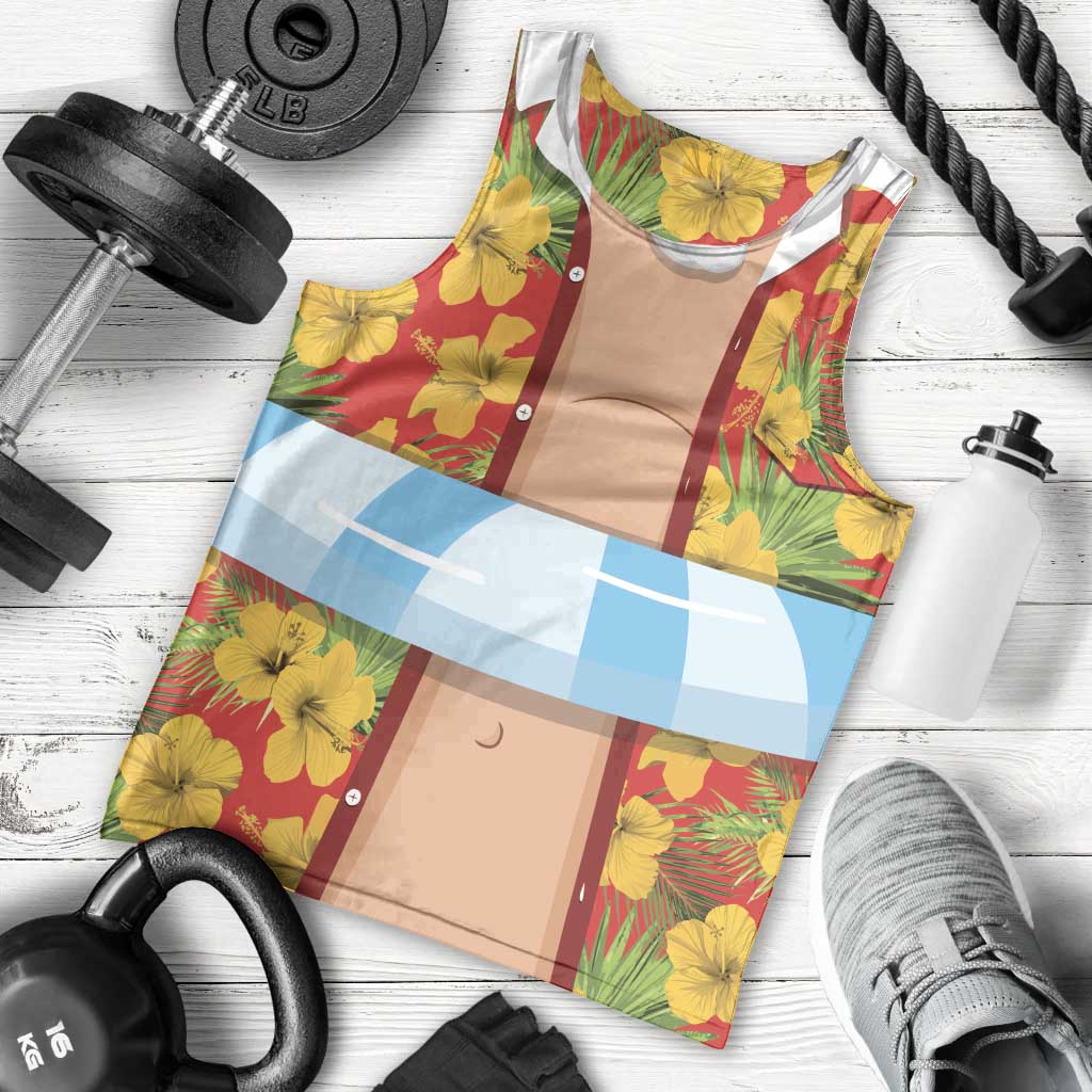 Polynesia Santa Claus Costume Men Tank Top Tropical Vibe