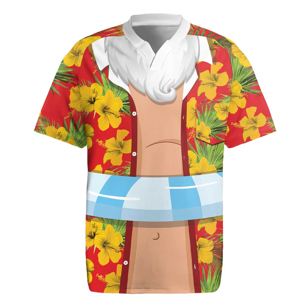 Polynesia Santa Claus Costume Rugby Jersey Tropical Vibe