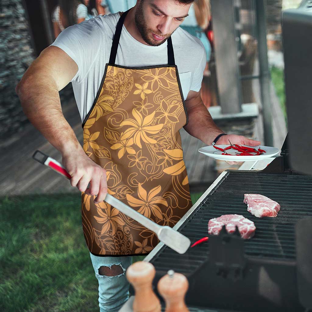 Tiare Tahiti Apron Brown Polynesia Motifs - Polynesian Pride