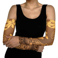 Tiare Tahiti Arm Sleeves Brown Polynesia Motifs - Polynesian Pride