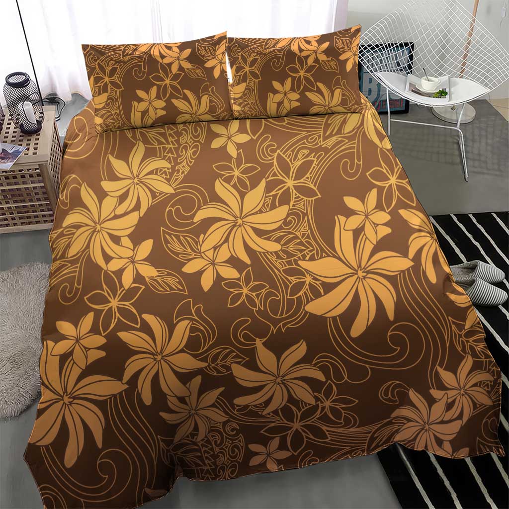 Tiare Tahiti Bedding Set Brown Polynesia Motifs - Polynesian Pride