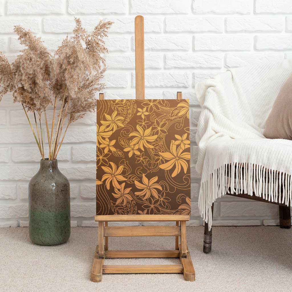 Tiare Tahiti Canvas Wall Art Brown Polynesia Motifs - Polynesian Pride