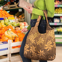 Tiare Tahiti Grocery Bag Brown Polynesia Motifs - Polynesian Pride