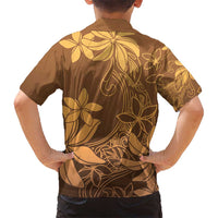 Tiare Tahiti Hawaiian Shirt Brown Polynesia Motifs - Polynesian Pride