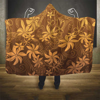 Tiare Tahiti Hooded Blanket Brown Polynesia Motifs - Polynesian Pride
