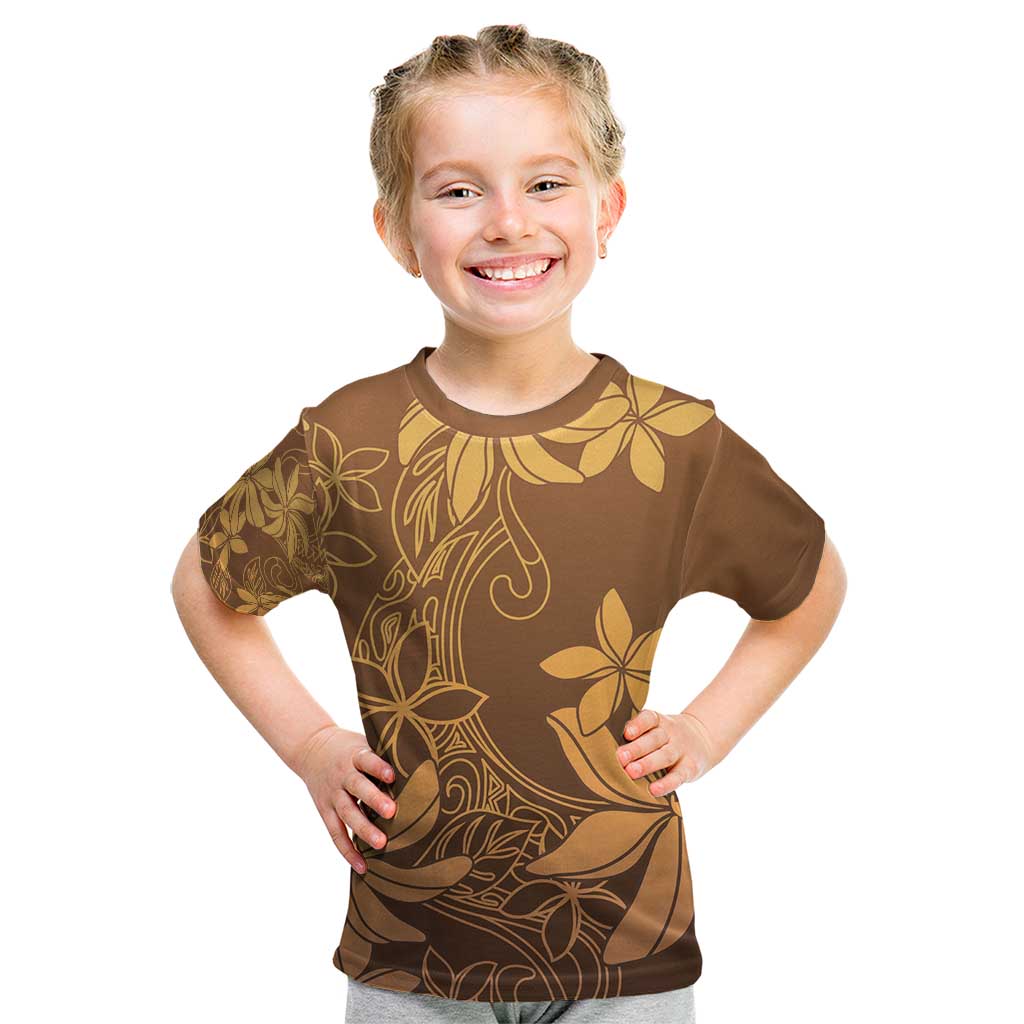 Tiare Tahiti Kid T Shirt Brown Polynesia Motifs - Polynesian Pride