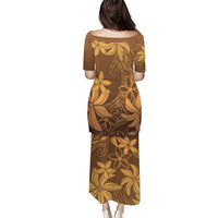 Tiare Tahiti Puletasi Brown Polynesia Motifs - Polynesian Pride