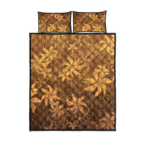 Tiare Tahiti Quilt Bed Set Brown Polynesia Motifs - Polynesian Pride