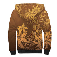 Tiare Tahiti Sherpa Hoodie Brown Polynesia Motifs - Polynesian Pride