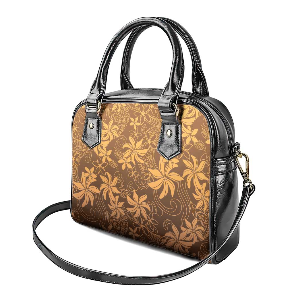 Tiare Tahiti Shoulder Handbag Brown Polynesia Motifs - Polynesian Pride
